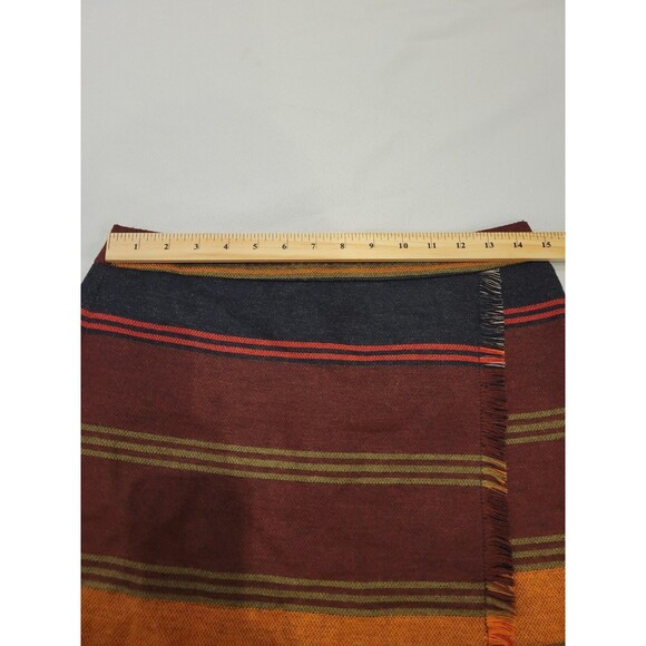 NWT Faux Wrap Mini Skirt Size 8P Wool Blend Southwestern Aztec Ann Taylor Loft - Picture 3 of 9